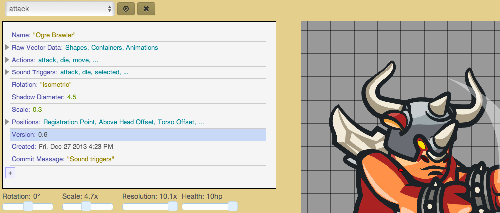 Ogre Brawler in the Thang Editor
