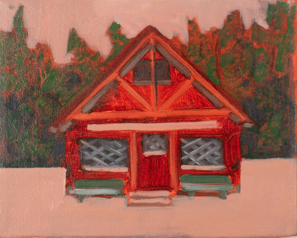 Pioneer Cabin, 8" x 10", Oil On Canvas