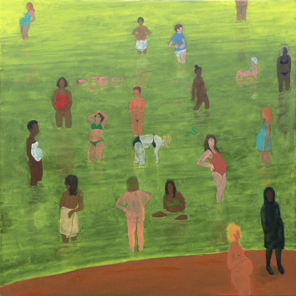 Everybody's Pregnant, Oil On Panel