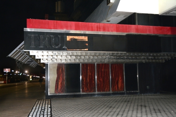 Zoe Strauss, Trump Name Removed From Derelict Trump Plaza. Atlantic City, NJ. December 31, 2016