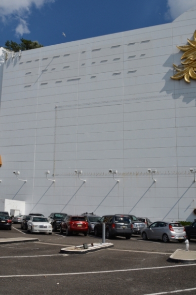 Zoe Strauss, Trump Plaza Sign Removed from Derelict Trump Plaza. Atlantic City, NJ. July 22, 2015