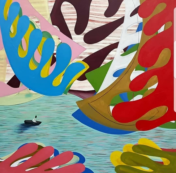 SHAI AZOULAY, Red Boatman, 2020