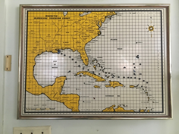 Zoe Strauss, Hurricane Tracking Chart, Annette Bowman’s Home. Berwick, LA. September 2017, Archival Inkjet Print 