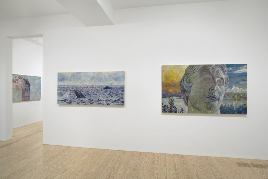Keith Mayerson, Good Leaders, Endangered Species, Ships at Sea, Pt. II, installation view at Derek Eller Gallery, New York 