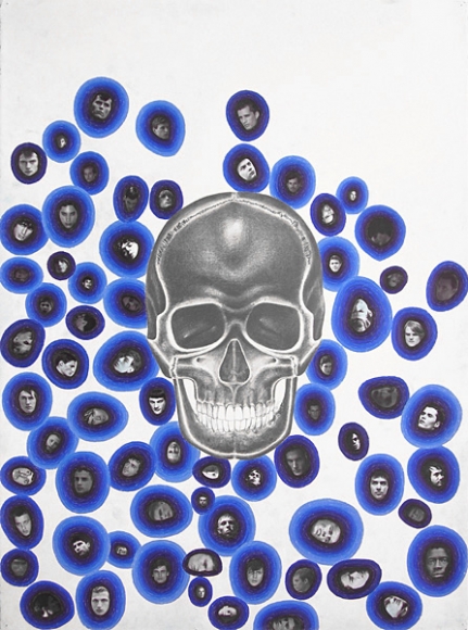 One By One I’ll Knock You Out, 2000-2007, color pencil, graphite and collage on paper