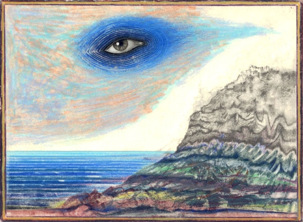 Bodega Bay, 2006-2007, color pencil, graphite and collage on paper