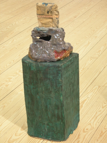 Humanity the band (my own 90's) - Into the Present, 1998/2007, ceramic, paper collage and tape