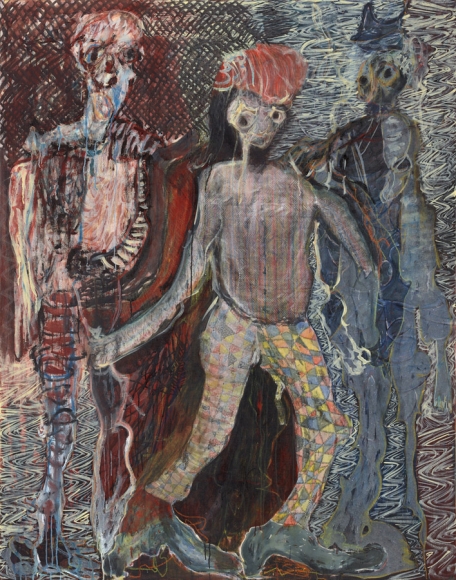 And in that Place He Did Succumb to What Was Offered, 2016, acrylics and crayon on linen