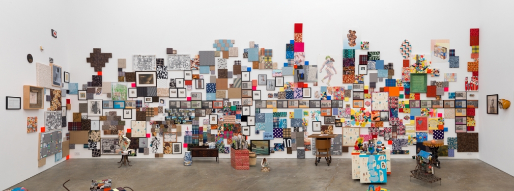 Quilt, 2016, in collaboration with Adriana Farmiga, Alyse Ronayne, Alice Shehadi, Annette Wehrhahn, Charles LeDray, Dawn Cerny, David Halliday,Halsey Rodman, Jean-Philippe Antoine, Jared Buckhiester, Julia Klein, Jeanne Liotta, Joyce Robins, Josie Shehadi, Kenji Fujita, Kelly Kaczynski, Kevin Larmon, Mark Wonsidler, Pamela Cardwell, Pamela Lins, Phoebe d’Heurle, Taylor Davis, Tess Eller, Tracy Miller and Steel Stillman 