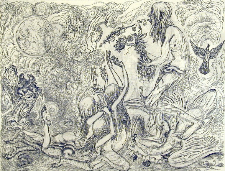 Rock Star, 2004, ink, graphite on paper