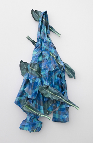 David Kennedy Cutler, Blue Plaid (Kale), 2017