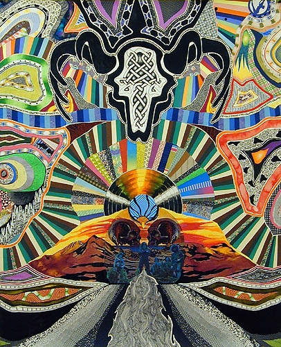 Swamp, 2004-05, mixed media collage 