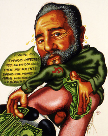 Peter Saul, Castro Wipes Ass, 1995