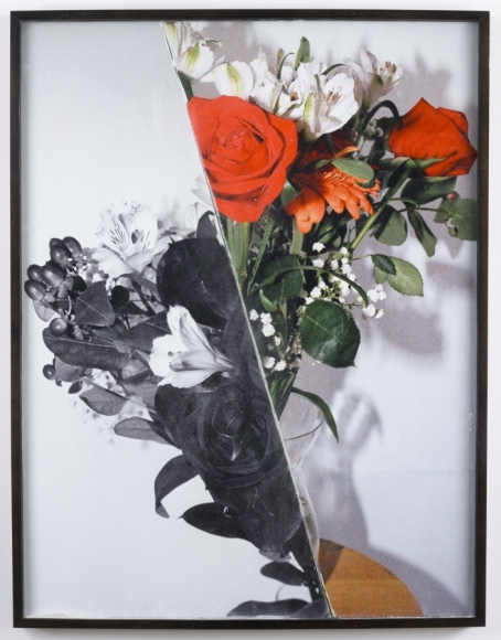 Locus Rubric (red and black) I, 2011, inkjet photographs mounted on displaced wall, framed 