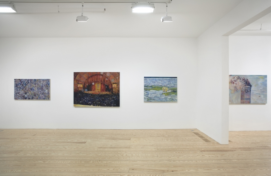 Keith Mayerson, Good Leaders, Endangered Species, Ships at Sea, Pt. II, installation view at Derek Eller Gallery, New York 