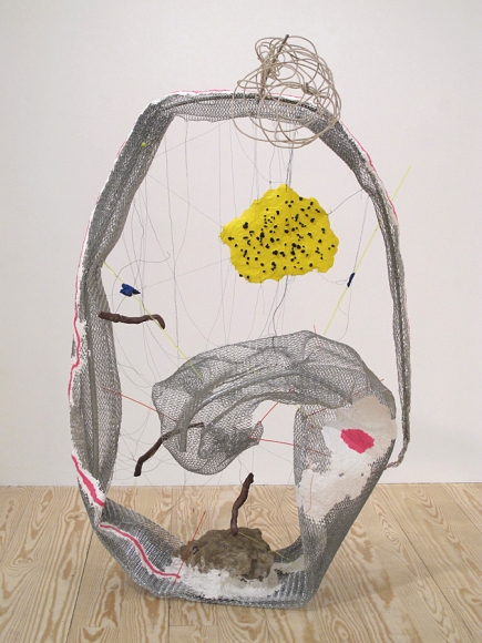 Once Upon a Time the End, 2011, metal, acrylic, paper maché, clay, thread, wire, plastacine, plastic, rocks