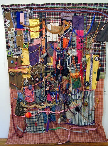 Black Zodiac, 2004-05, various objects on fabric 