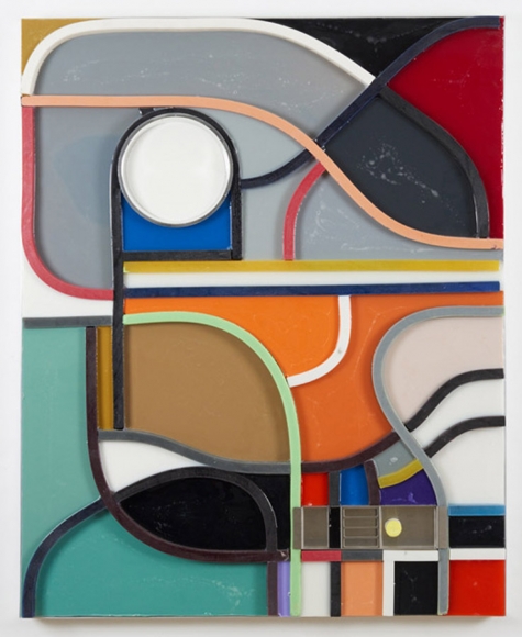 Map 1, 2016, resin, pigment, steel, aluminum