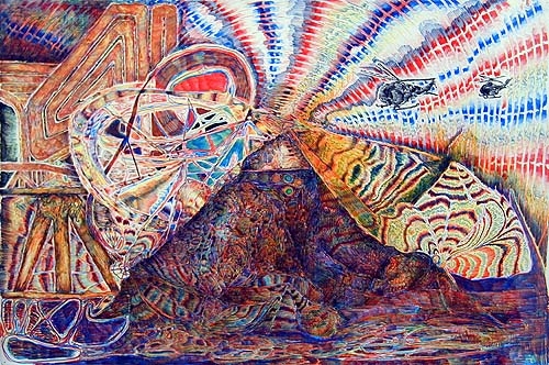 Activation, 2002, color pencil on paper 