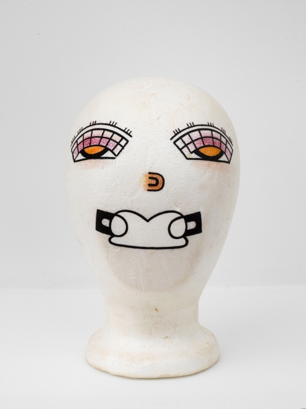 A Long Way from Foam #4, c. 1976-1977, acrylic, marker, and ink on styrofoam