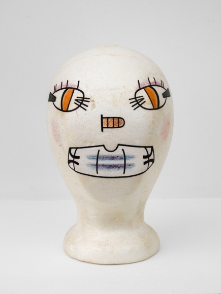A Long Way from Foam #2, c. 1976-1977, acrylic, marker, and ink on styrofoam