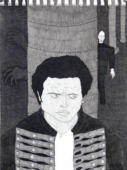 The Ant and the Scratching Hand, 2006, ink on paper