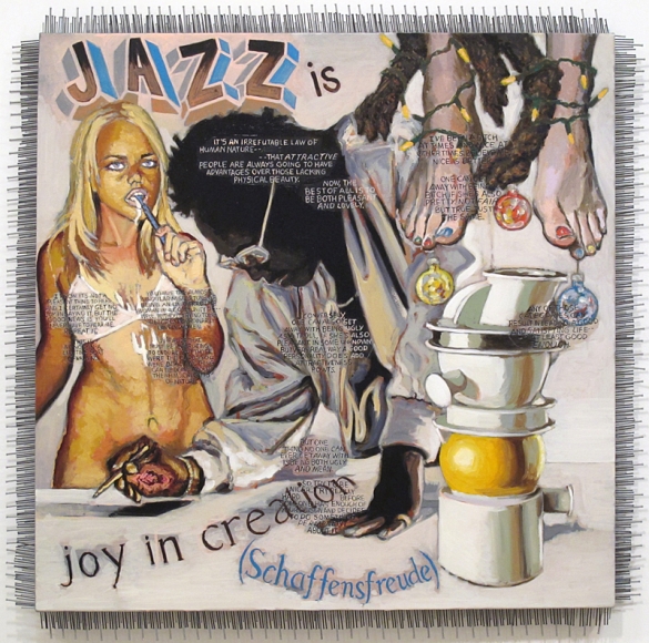 *Most Likely Lost, Stolen, or Burned, 2011, Oil, acrylic, and nails on canvas 
