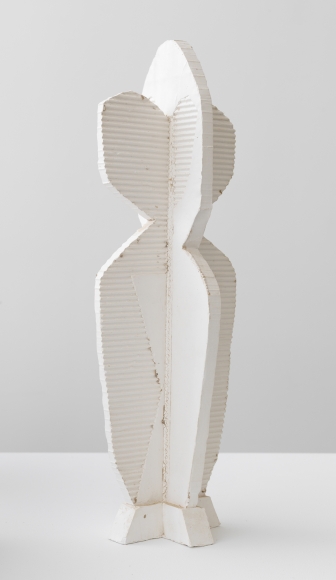4-way Alien, 2017, plaster cast in cardboard