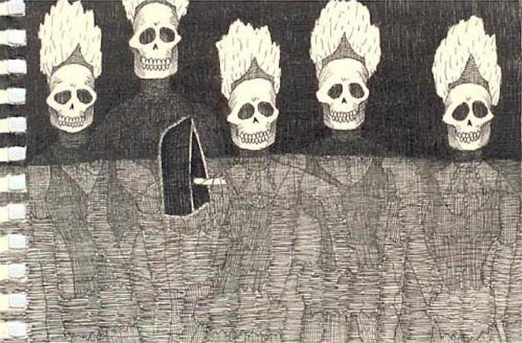 Black's the Colour, Watch the Claws (detail), 2006, ink on paper
