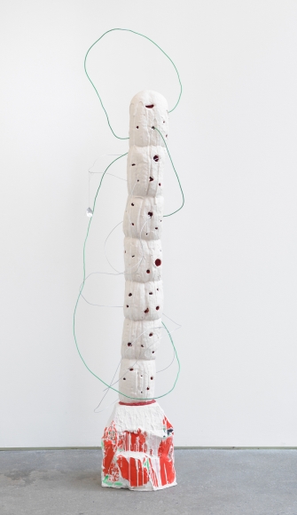 Michelle Segre, Driftloaf Totem (Red & White), 2017