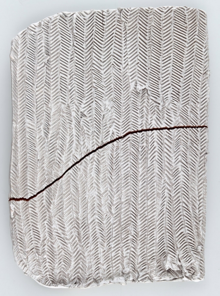 We All Have to Decide for Ourselves How Much Sin We Can Live with, 2016, fired and glazed ceramic, plywood, veneer