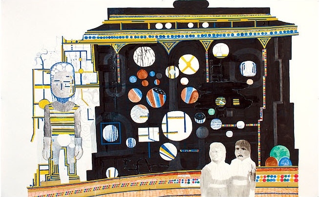 Paradgatan (Main Attraction), 2006, mixed media on paper