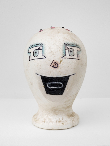 A Long Way from Foam #3, c. 1976-1977, thumbtacks, pins, and marker on styrofoam