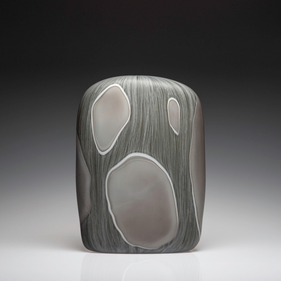 Close Impression, Eel Green with Grey, (square)