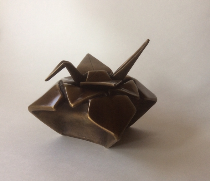 Origami Box with Crane