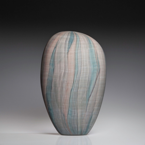 Quiet Shifting, Blue and Coral