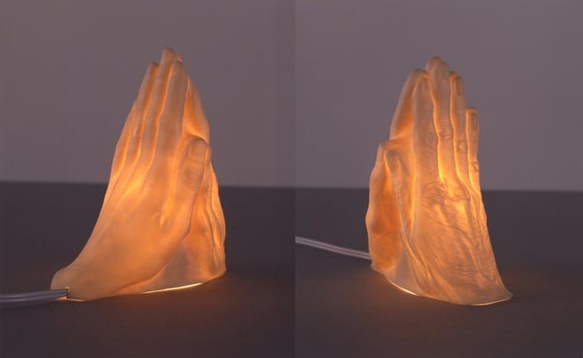 Janine Antoni If I Die Before I Wake (mother's hand meets daughter's hand in prayer), 2004