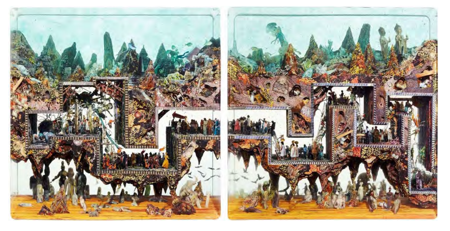 Dustin Yellin Study for a Tunnel to the Center of the World, 2017