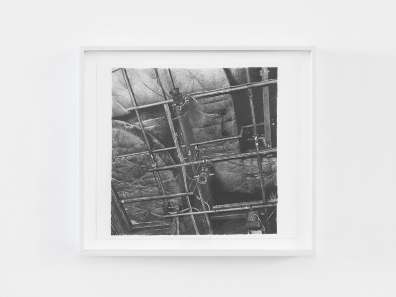 Jacob Kassay, IJK (pipe grid, Theatre), 2013