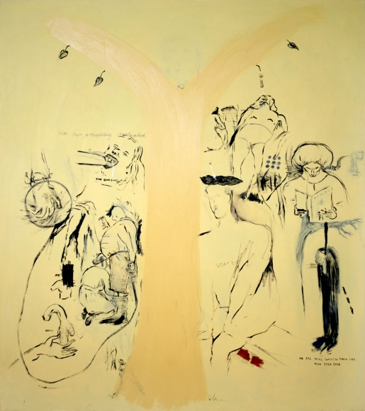 Sue Williams, R. Chambers Sitting on a Fence, 1994
