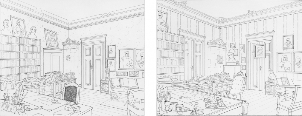 Rodney Graham, Jacob Grimm's Study in Berlin - Wilhelm Grimm's Study in Berlin 1860, 1993