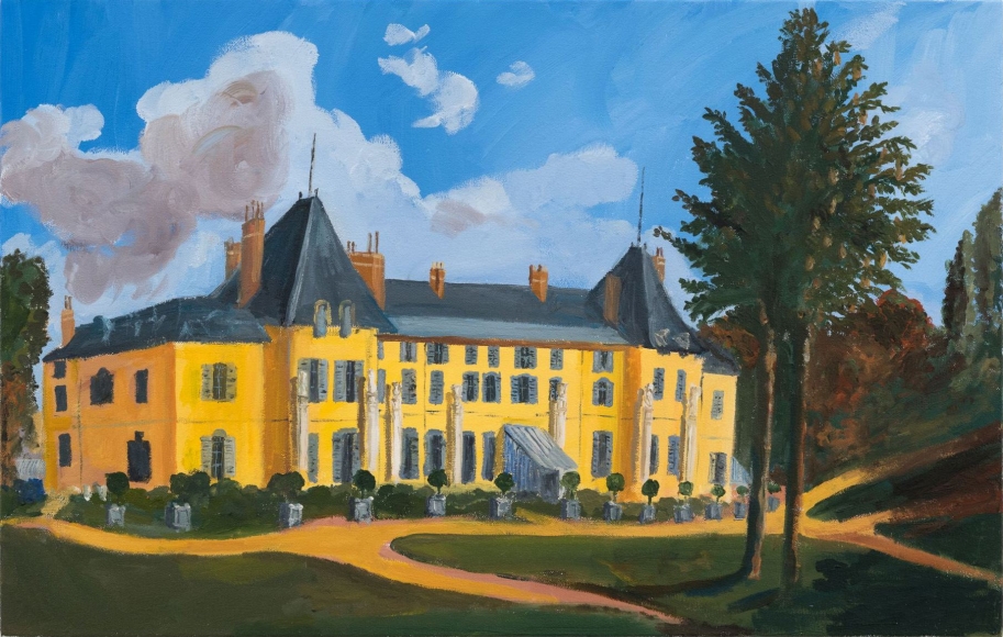 Karen Kilimnik, the summer house of Apollo in the French countryside outside of Paris, 2016
