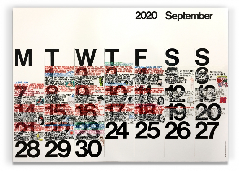 Rob Pruitt, September 2020 Calendar Painting (In Progress)