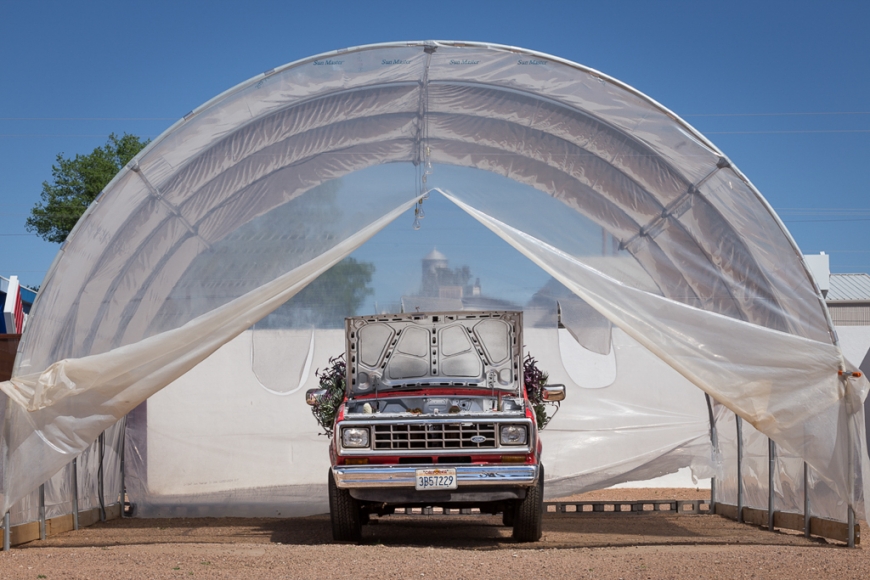 Sam Falls, Installation view: Ballroom Marfa, Texas, March 13 – August 16, 2015