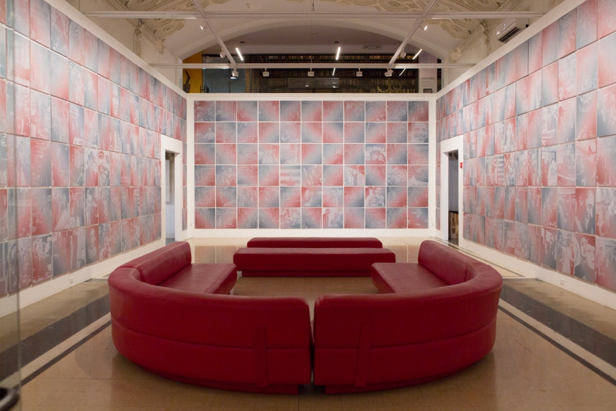 Rob Pruitt, Installation view: The Obama Paintings, 2019, Rebuild Foundation – Stony Island Arts Bank, Chicago, IL