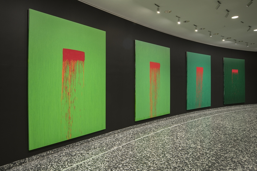 Installation view, Pat Steir: Color Wheel, the Hirshhorn Museum and Sculpture Garden, 2018–19