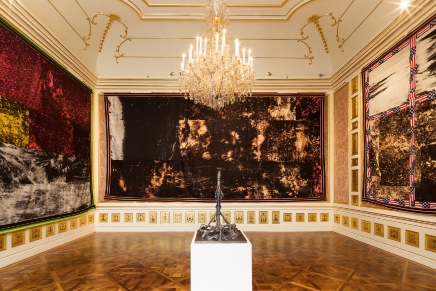 Installation view, Sterling Ruby, Winterpalais, Belvedere Museum, Vienna, Austria, 2016