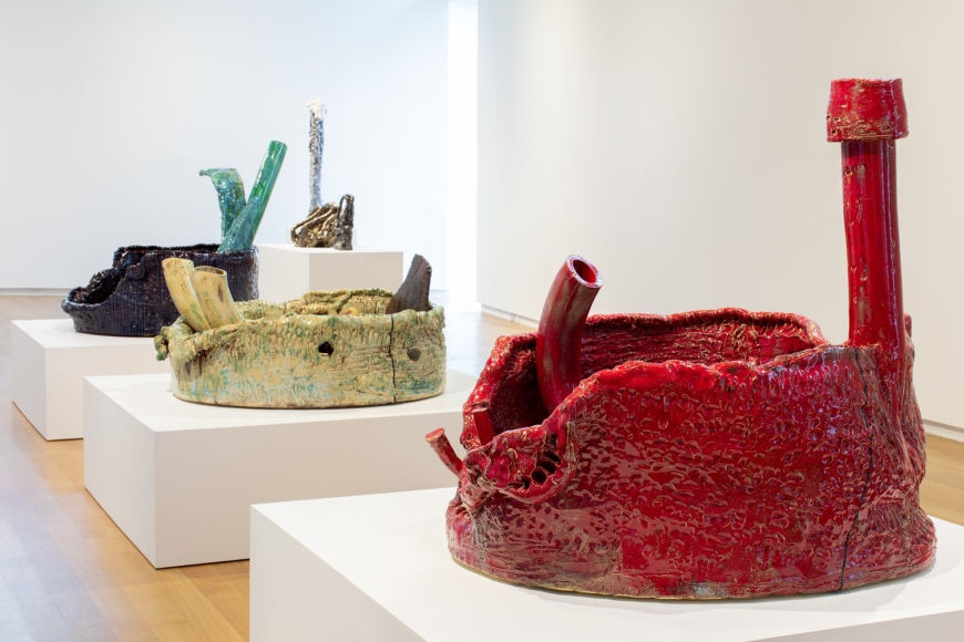 Installation view, Sterling Ruby: Ceramics, Museum of Arts and Design, New York, New York, 2018–2019