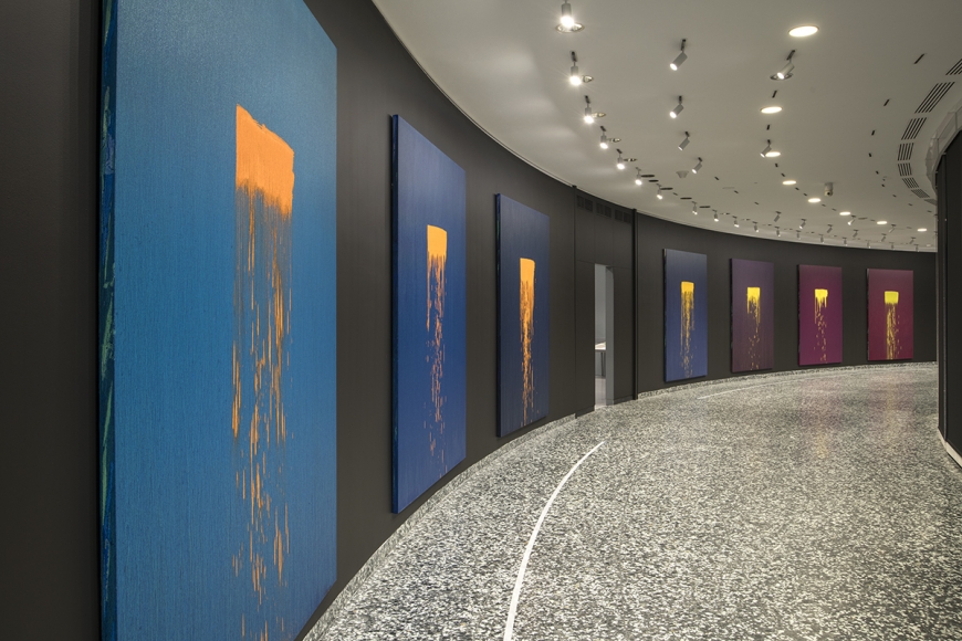Installation view, Pat Steir: Color Wheel, the Hirshhorn Museum and Sculpture Garden, 2018–19