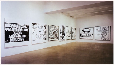 Andy warhol black white paintings 1985 86 van de weghe fine art october 14 november 23 2005 installation view Andy warhol black white paintings 1985 86 van de weghe fine art october 14 november 23 2005 installation view